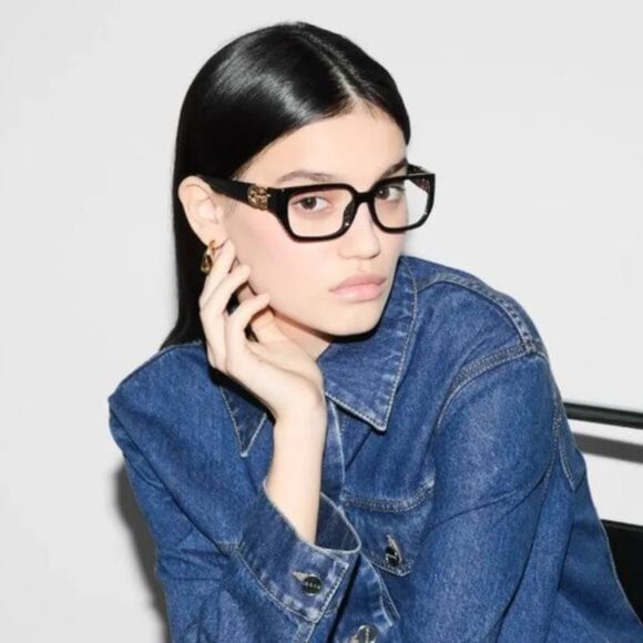 NEW GUCCI EYEGLASSES GUCCI GG1694OA 002 DARK HAVANA EYEWEAR - Picture 3 of 4